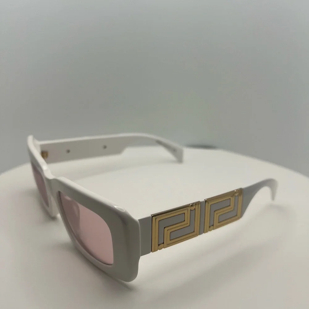 Versace White Sunglasses with Rose Lenses - Picture 2 of 6